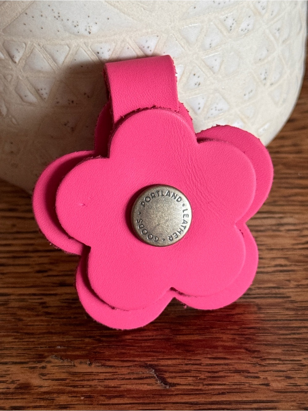 Portland Leather Goods PLG Tulip Pink Flower Snap